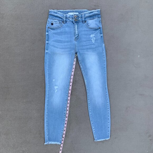 KanCan Dual Button High Rise Skinny Jeans Sz 26/5 - Picture 10 of 14